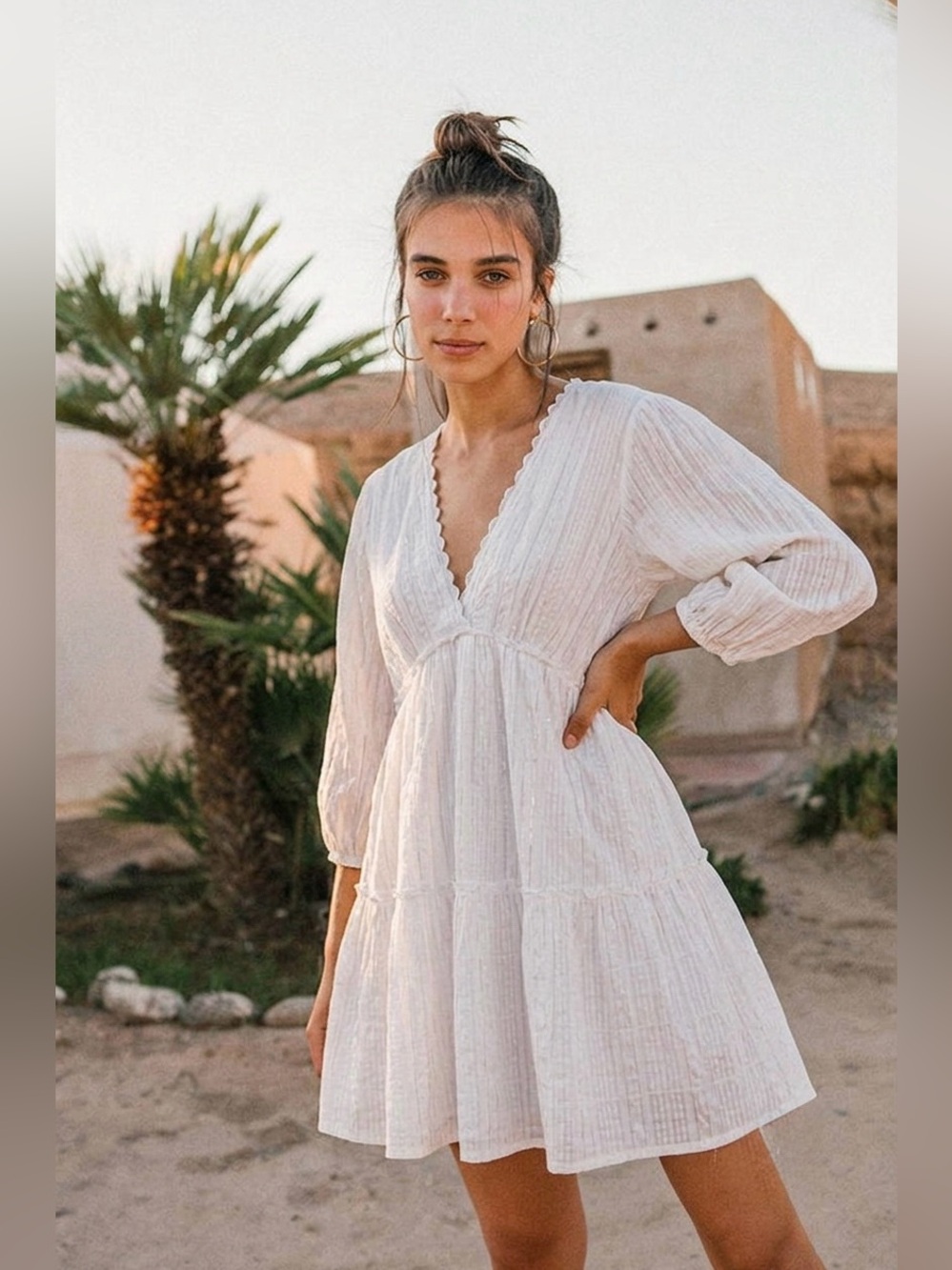 Boho Babydoll Dress - Picture 2 of 8